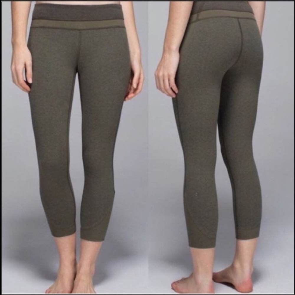 Lululemon 🍋 Green Cotton Soft Capri